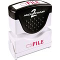 Cosco Accustamp2 Shutter Stamp with Microban, Red, FILE, 5/8 x 1/2 35576